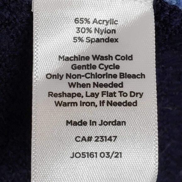 Talbots Cardigan Sweater Womens Plus Size 2X Blue Color Block Button Knit - Picture 8 of 9